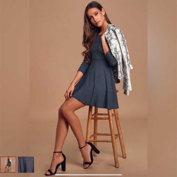 Lulus Dresses & Skirts - NWT Lulu’s Sweater Mini Dress  a y blue